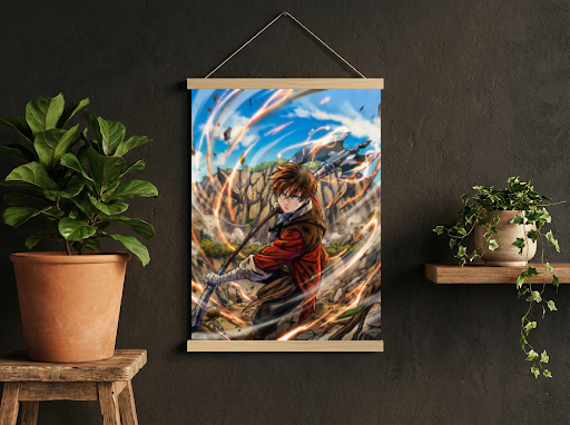 Frieren Stark Scroll -Anime Wall Decor