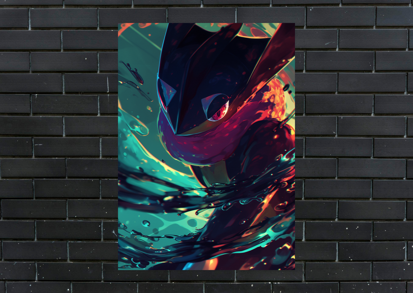 Pokemon Greninja Metal Poster-Gaming Wall Decor