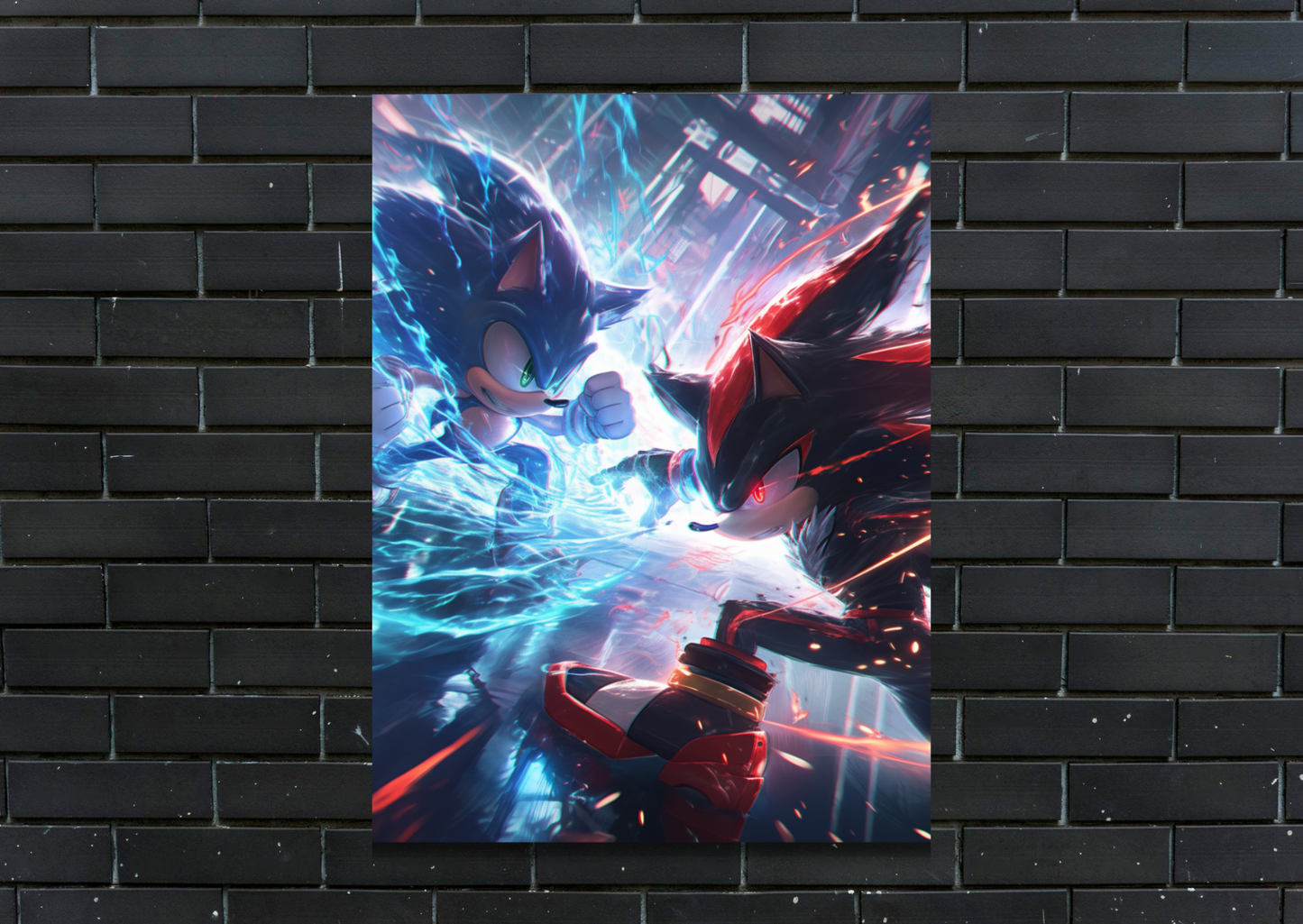 Sonic and Shadow Metal Poster