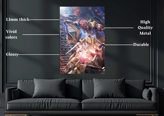 Gundam Barbatos Metal Poster-Anime Wall Decor