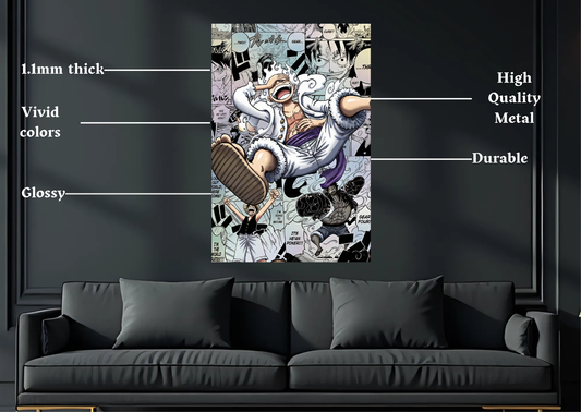 One Piece Gear 5 Manga Metal Poster-Anime Wall Decor