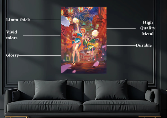 One Piece Nami TCG Metal Poster-Anime Wall Decor