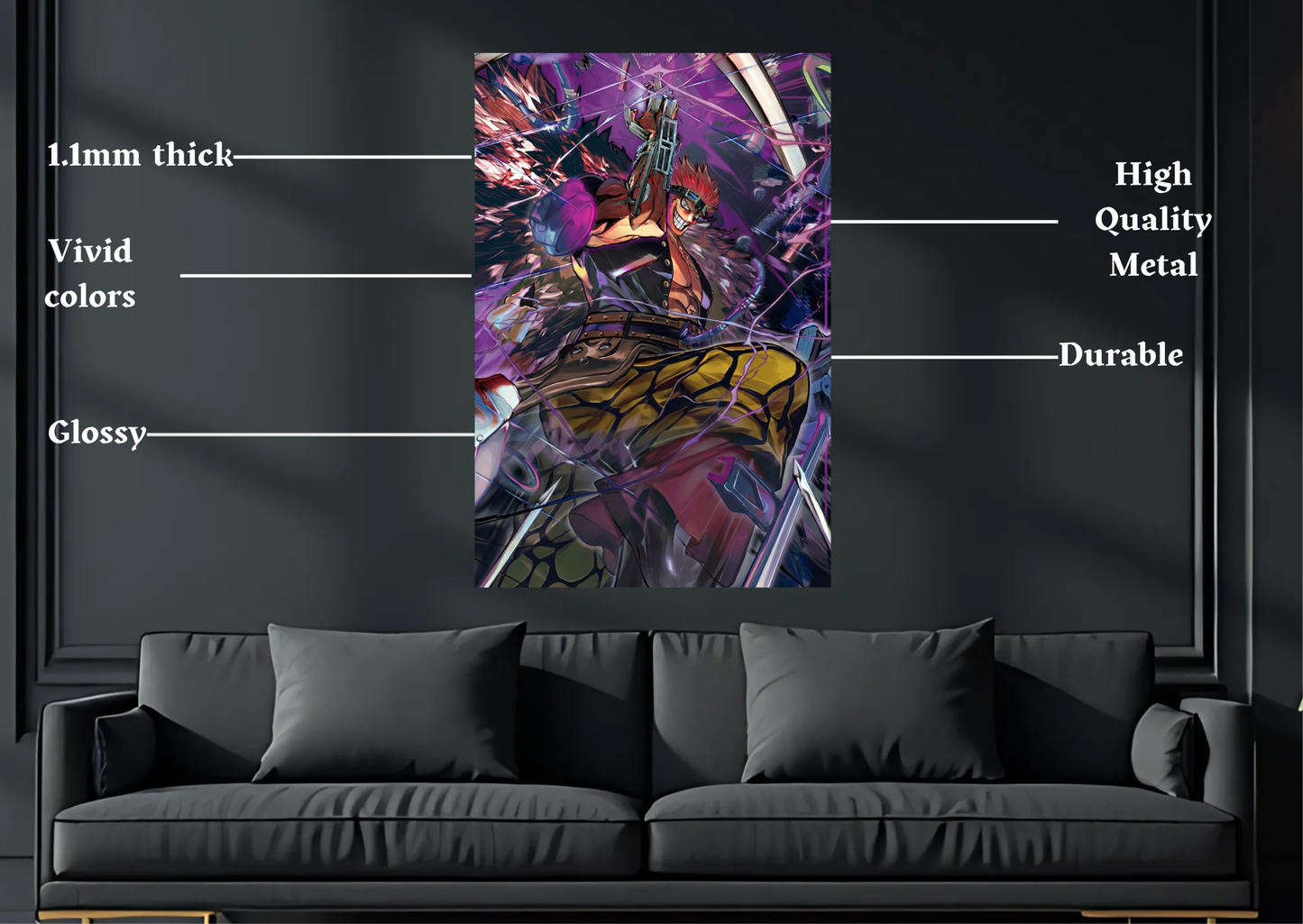 One Piece Captain Kid TCG Metal Poster-Anime Wall Decor