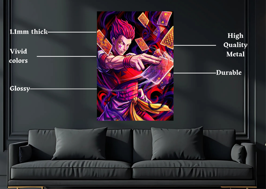 HxH Hisoka Metal Poster-Anime Wall Decor
