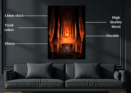 Lord of The Rings Balrog Metal Poster-Gaming Wall Decor