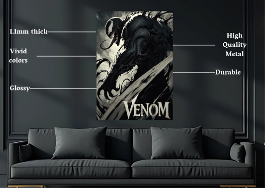 Marvel Venom Grit Metal Poster Gaming Wall Decor
