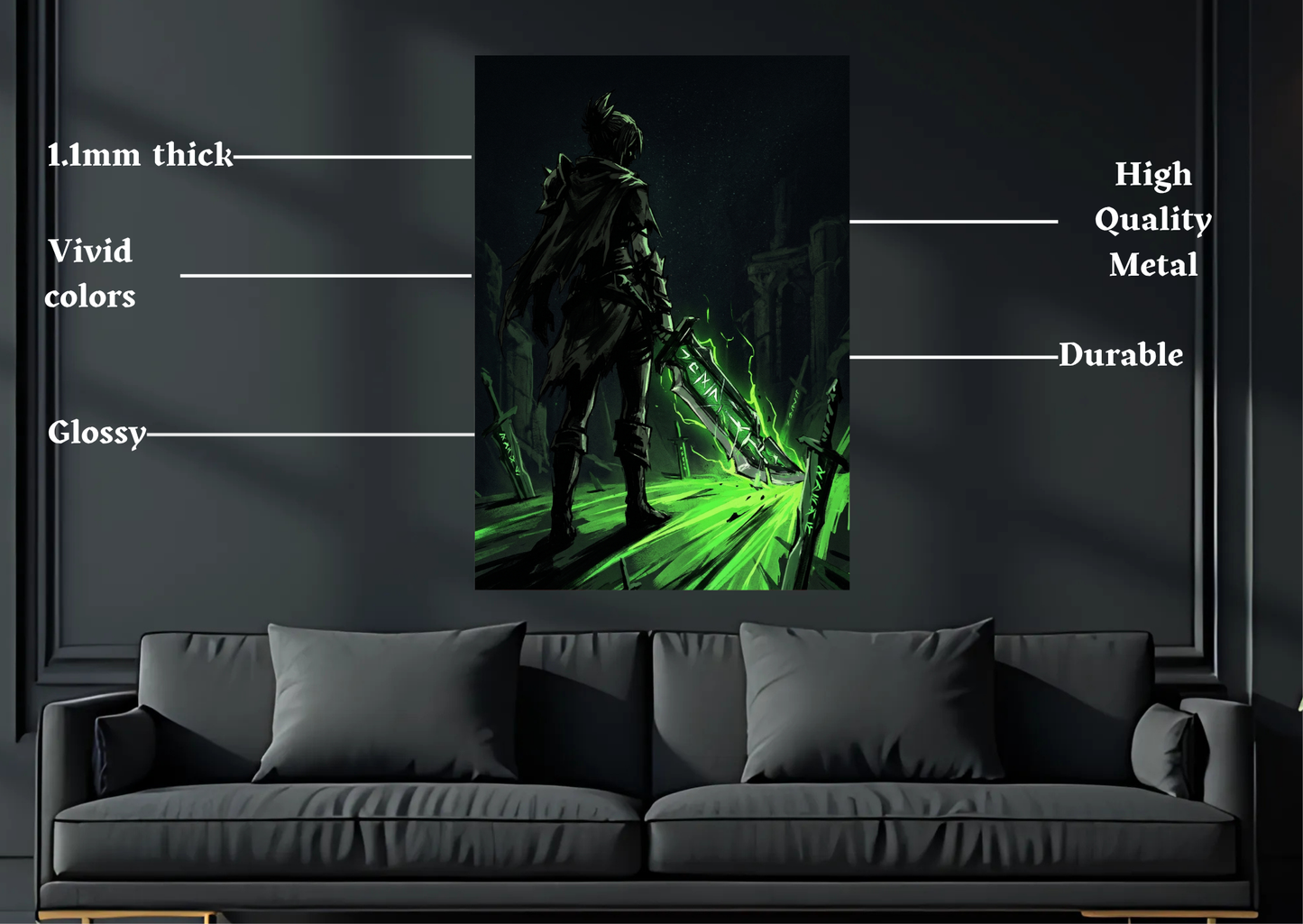 LoL Riven Metal Poster-Gaming Wall Decor
