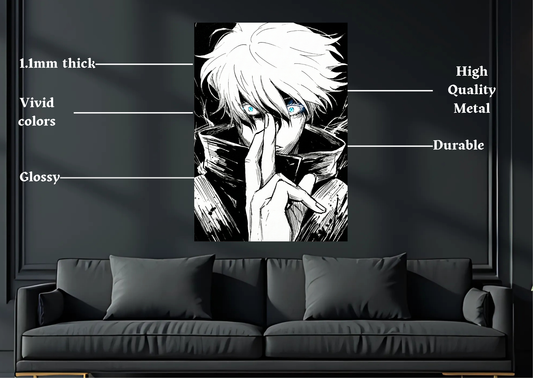 JJK Gojo Infinity Metal Poster Anime Wall Decor