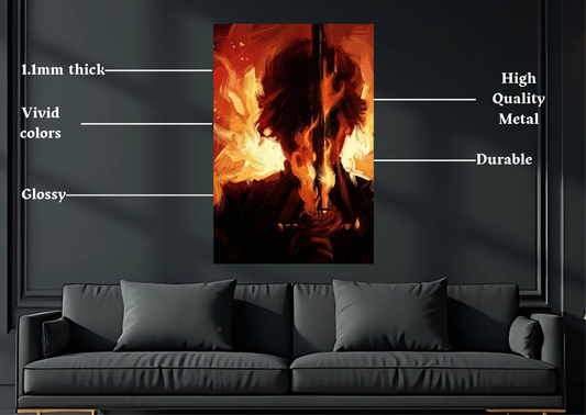 Expedition 33 Maelle Silohette Metal Poster-Gaming l Wall art