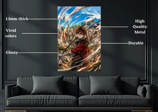 Frieren Stark Metal Poster-Anime l Wall art