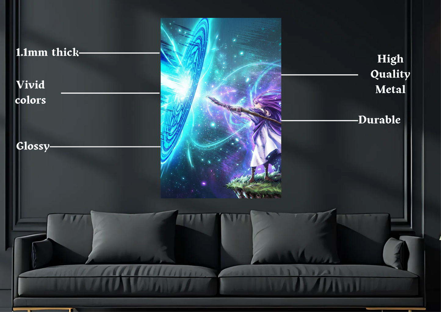 Frieren Fern Metal Poster-Anime l Wall art