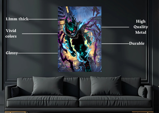 My Hero Academia Deku Metal Poster-Anime l Wall art
