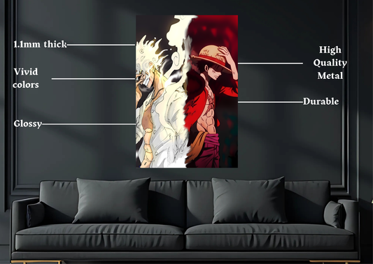 Luffy Duality Metal Poster-Anime l Wall art