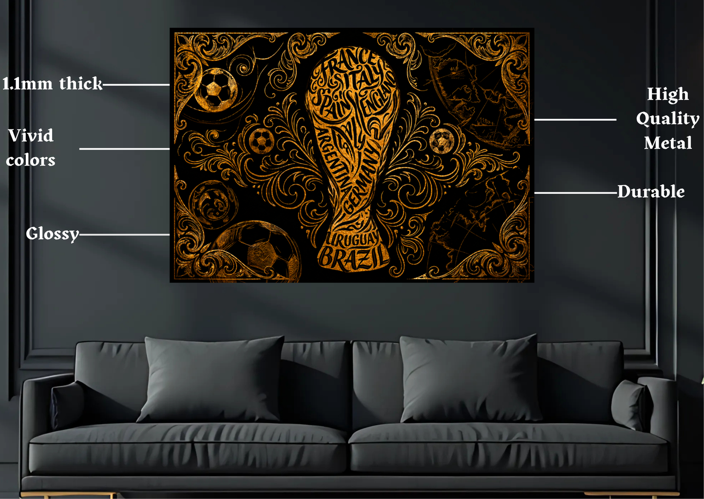 World Cup Winners Metal Poster