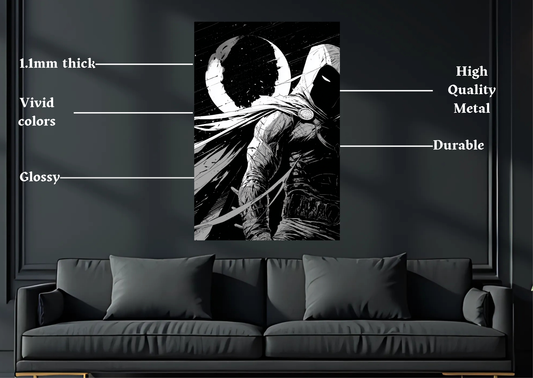 Marvel Moon Knight Dark Metal Poster-Marvel Wall art