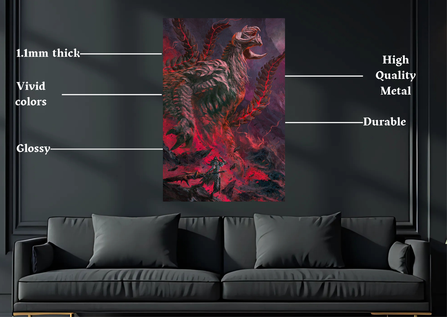 Monster Hunter Arkveld Metal Poster-Gaming Wall Decor