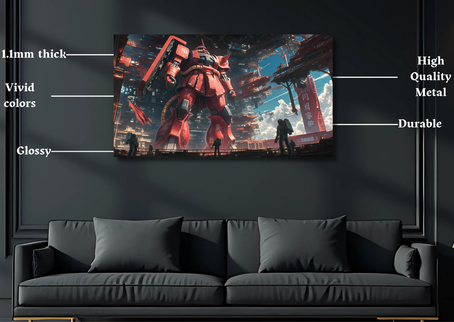 Char's Zaku Deploy Metal Poster