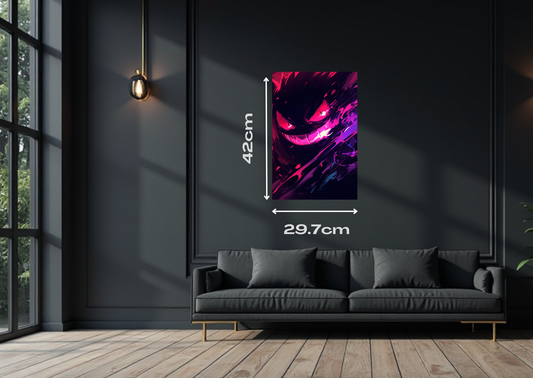 Pokemon Gengar Metal Poster-Gaming Wall Decor