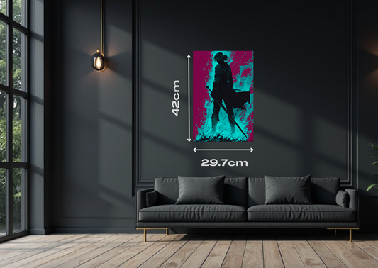 Witcher Ciri Silohette Metal Poster-Gaming Wall art