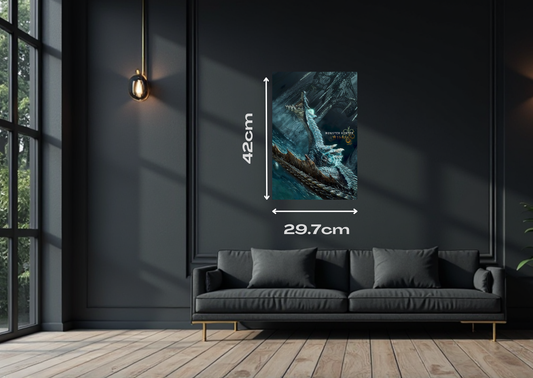 Monster Hunter Lagiacrus Metal Poster-Gaming Wall Decor