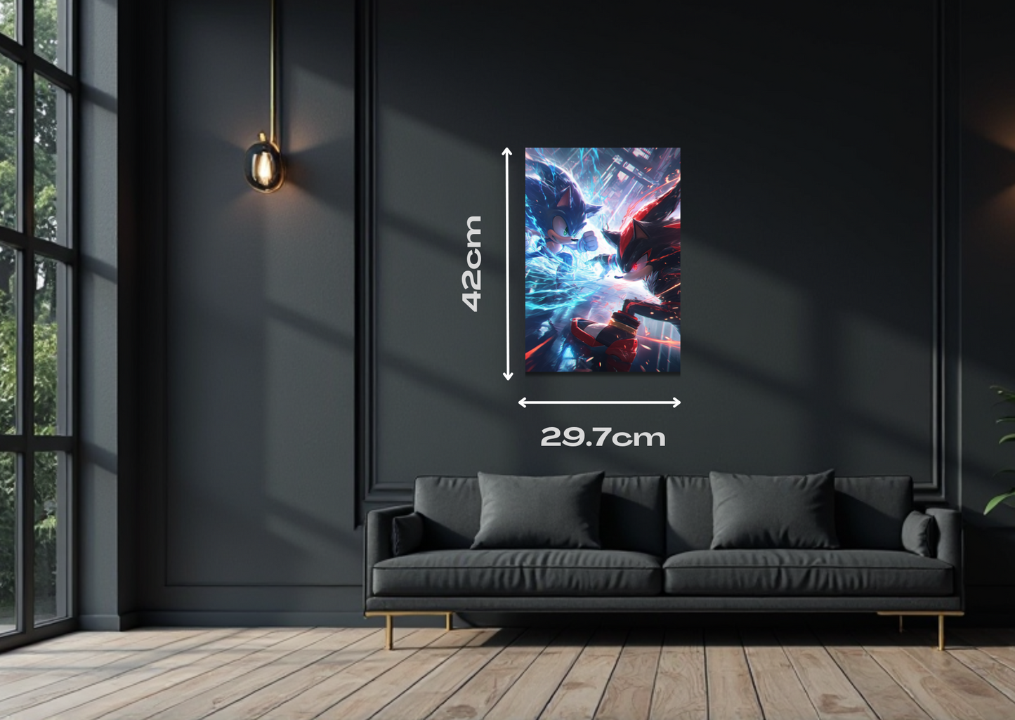Sonic and Shadow Metal Poster