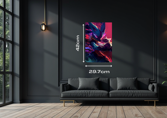 Pokemon Lucario Metal Poster-Gaming Wall Decort