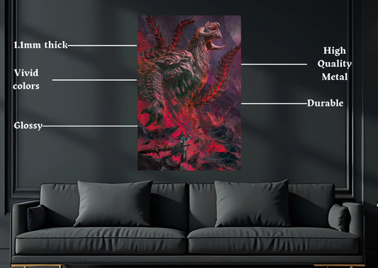 Monster Hunter Arkveld Metal Poster-Gaming Wall Decor