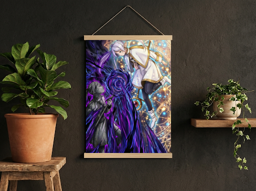 Frieren Duality Scroll -Anime Wall Decor