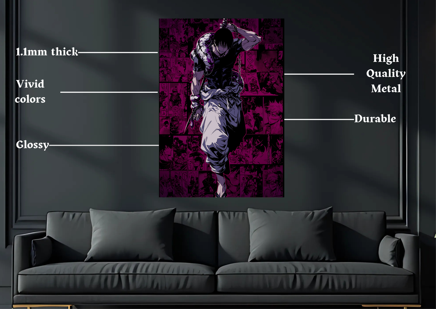 JJK Toji Metal Poster-Anime Wall Decor
