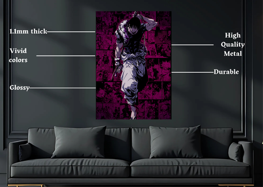 JJK Toji Metal Poster-Anime Wall Decor
