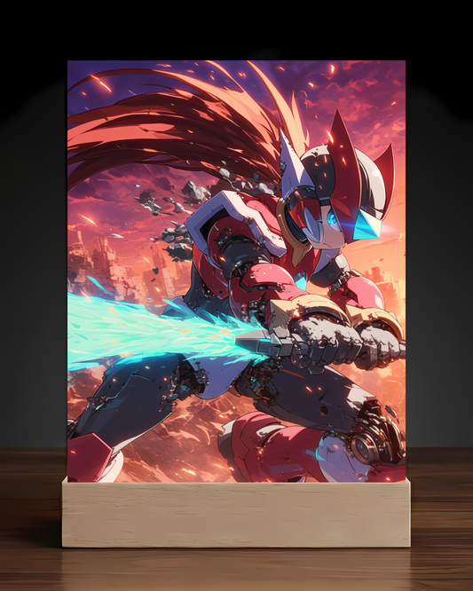 Megaman Zero Acrylic LED Nightlight-Gaming Desk Decor