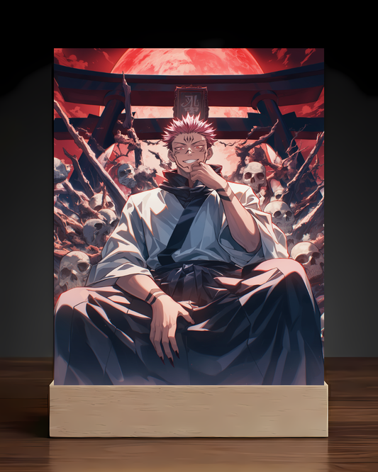 JJK Sukuna Acrylic LED Nightlight-Anime Desk Decor