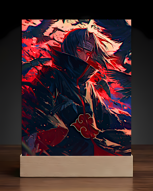 Naruto Itachi Acrylic LED Nightlight-Anime Desk Decor