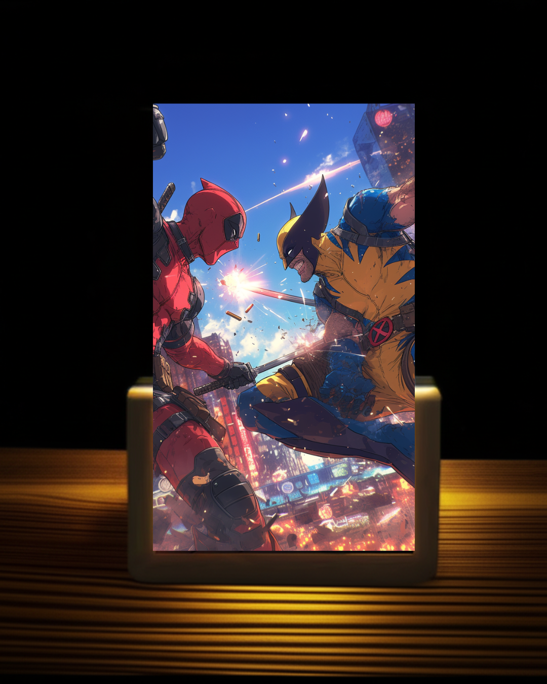 Deadpool and Wolverine Acrylic Nightlight