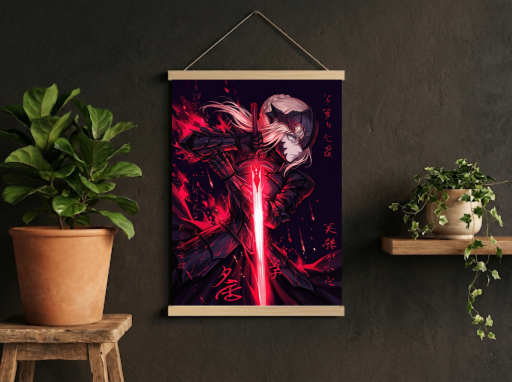 Fate Saber Alter Scroll -Anime Wall Decor