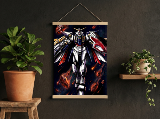Gundam Wing Scroll -Anime Wall Decor