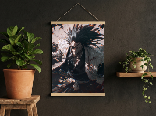 Bleach Zarai Kenpachi Scroll -Anime Wall Decor