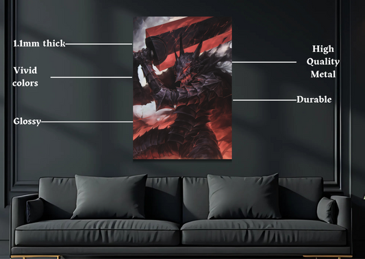 Guts Berserker Armor Metal Poster-Anime Wall Decor