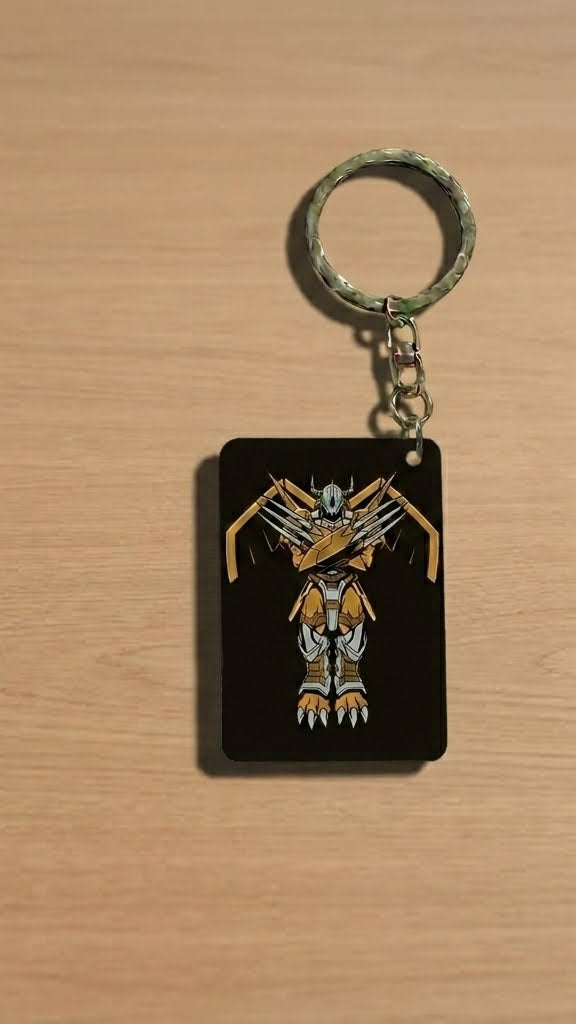 Agumon and Wargreymon Keychain