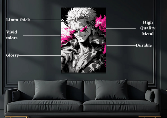 One Piece Doflamingo Metal Poster-Anime Wall Decor