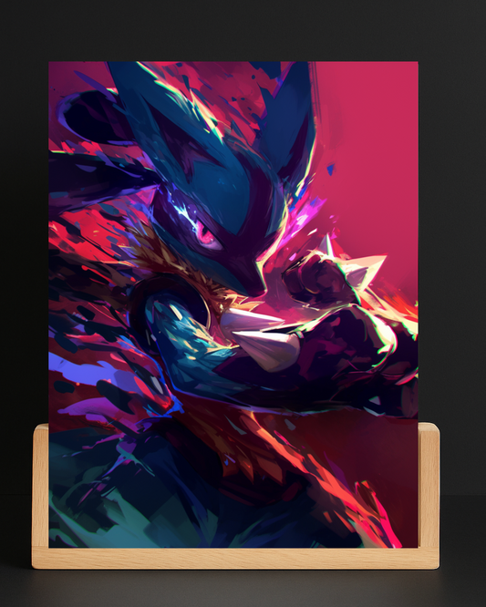 Pokemon Lucario Acrylic LED Nightlight-Gaming Desk Decor