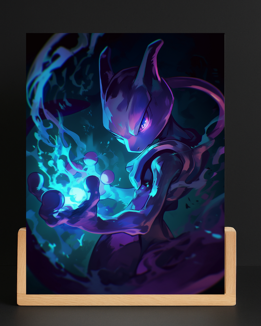 Pokemon Mewtoo Acrylic LED Nightlight-Gaming Desk Decor