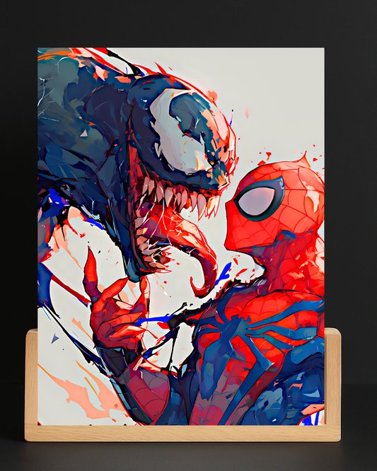 Spiderman vs Venom Acrylic LED Nightlight-Marvel Desk Decor