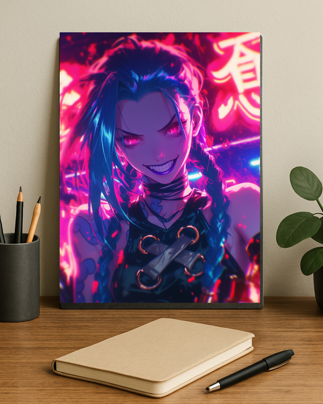 Jinx cyberpunk Metal Poster
