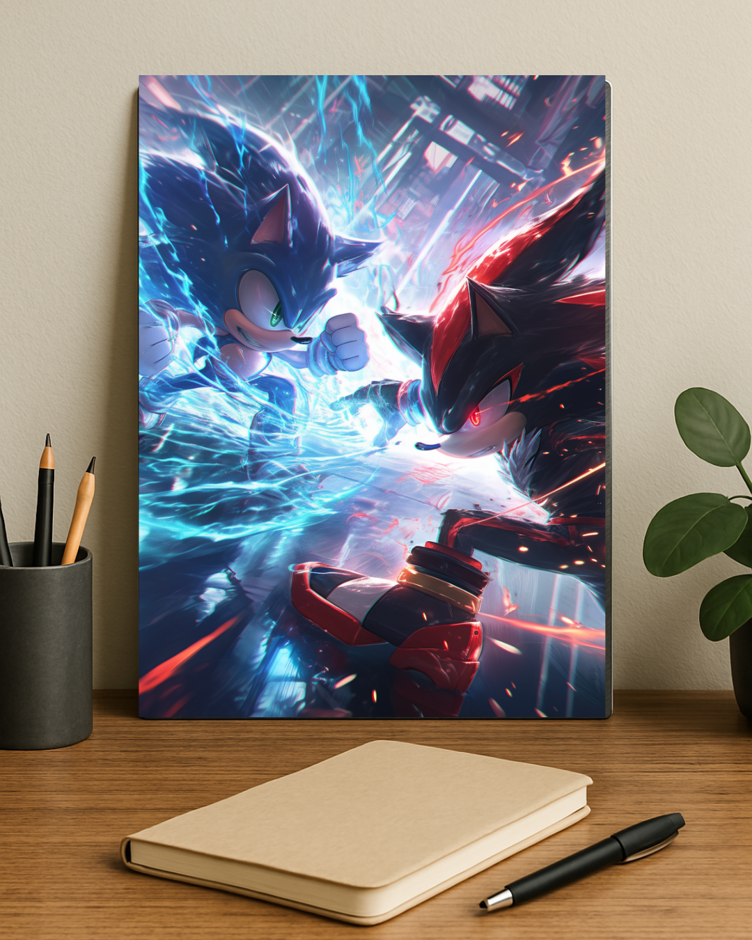 Sonic and Shadow Metal Poster