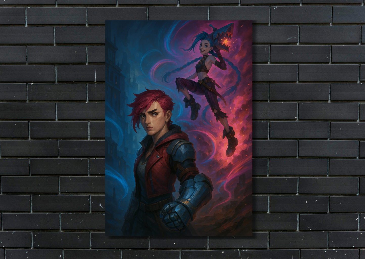 Vi and jinx Metal Poster