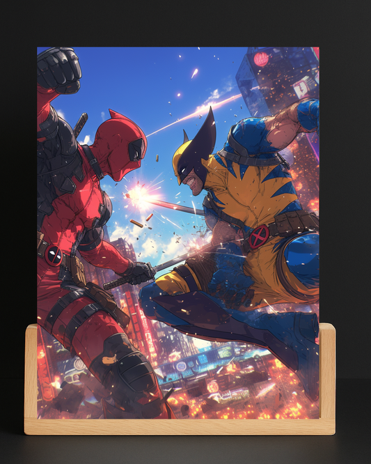 Deadpool vs Wolverine Acrylic LEd Nightlight-Anime Desk Decor