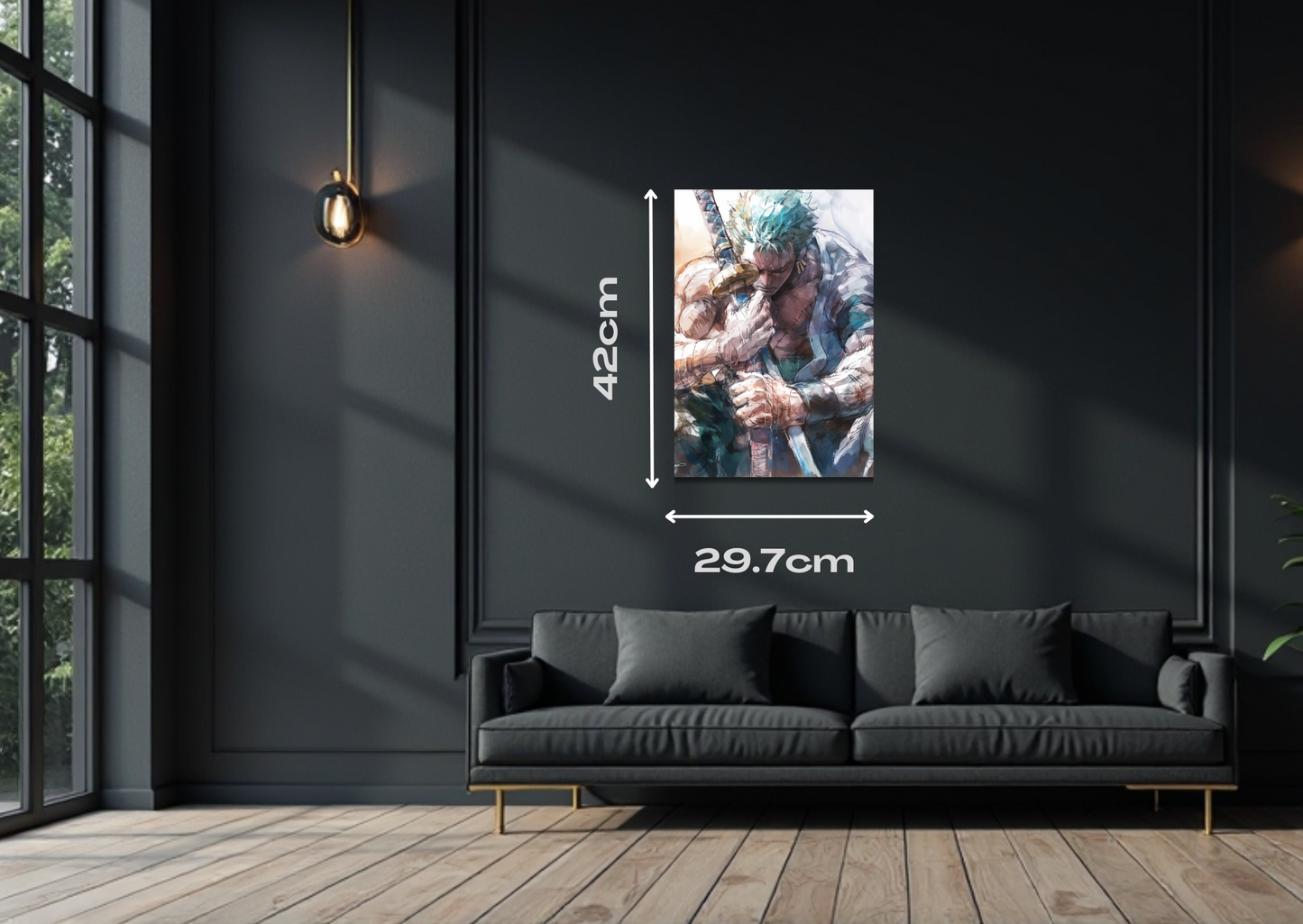 Zoro Worn Metal Poster