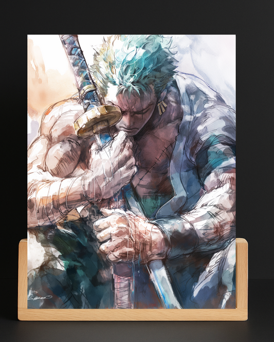 One Piece Zoro Acrylic LED Nightlight-Anime Desk Decor