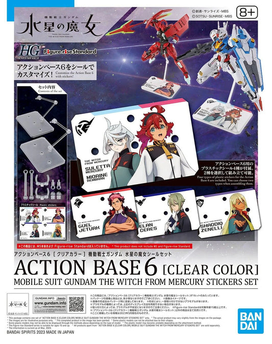Action Base 6 (Clear) The Witch From Mercury Sticker Set